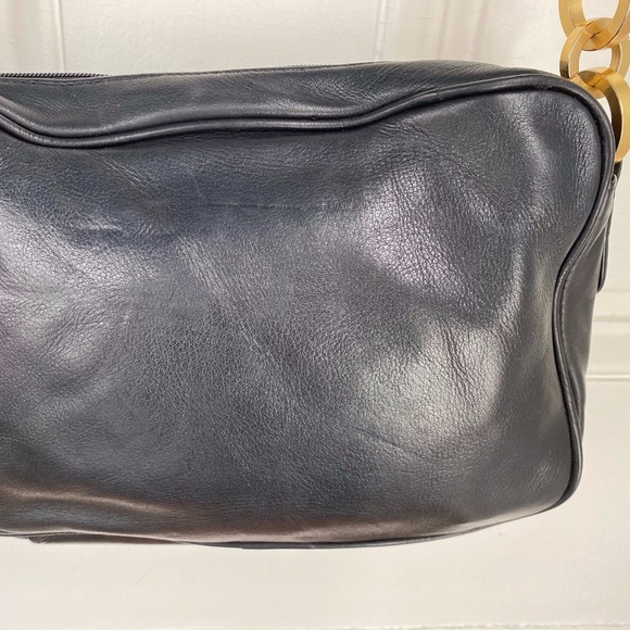 CUTE Perlina Black Leather Crossbody Bag - Picture 5 of 8